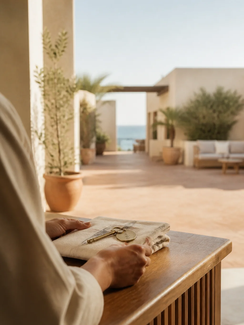 Casa del Faro, morning check-in